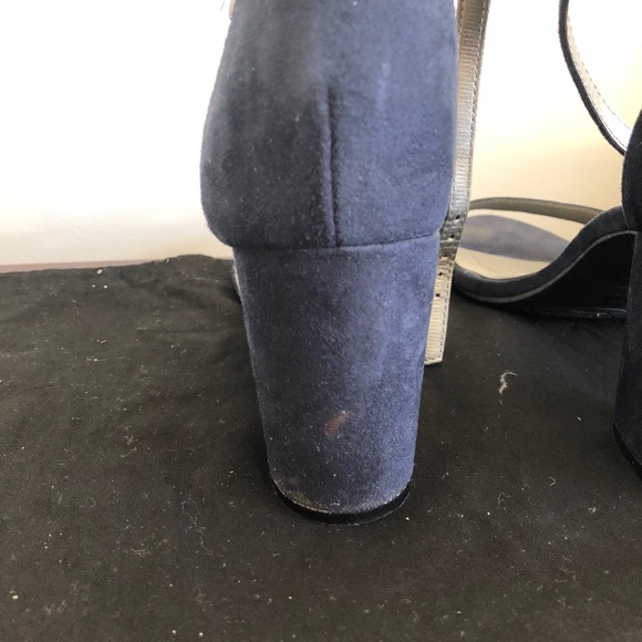 Navy suede heels - Picture 6 of 7